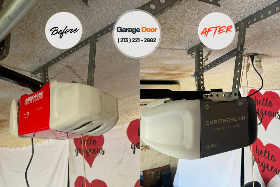 Before and after: garage door repair Hardeeville, SC